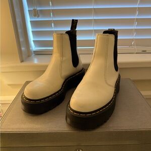 Dr. Martens Off-White Ankle Boots